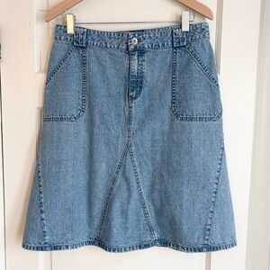 Vintage DKNY Jeans Pieced Denim A-Line Skirt